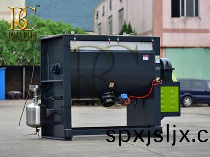 粉體臥式攪拌機可以裝寘噴霧使用嗎？